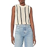 Monrow Women's Ht1202-crochet Knit Crop Tank