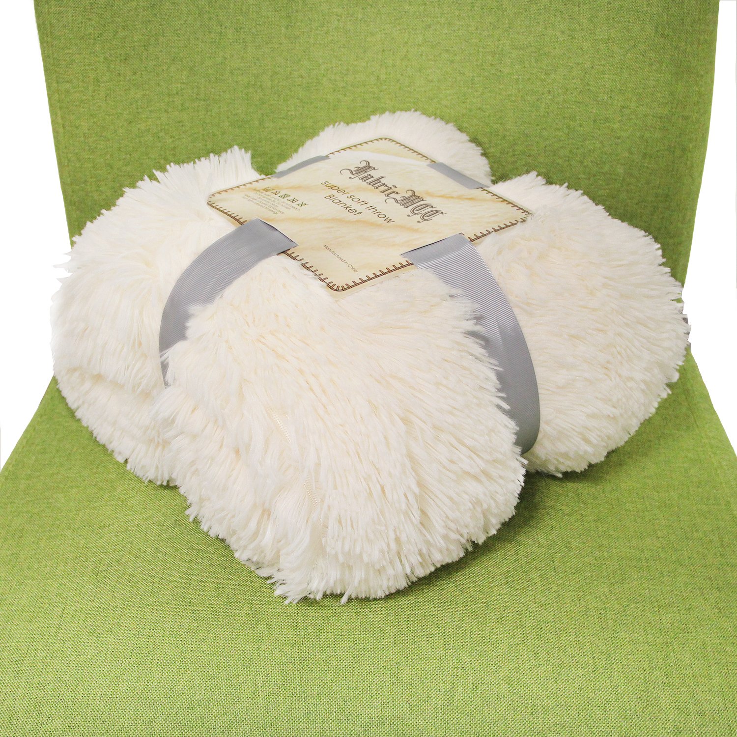 FabricMCC Faux Fur Throw Blanket for Couch Light Weight Bed Shaggy Blanket 50x60 Inch