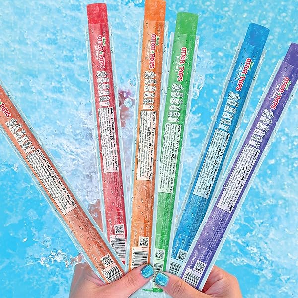 OTTER POPS, GIANT ORIGINAL 5.5OZ, 27 ICE POPS, SIX ZIPPY FLAVORS