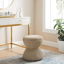 Multi-Functional Boucle Ottoman, Vanity Stool