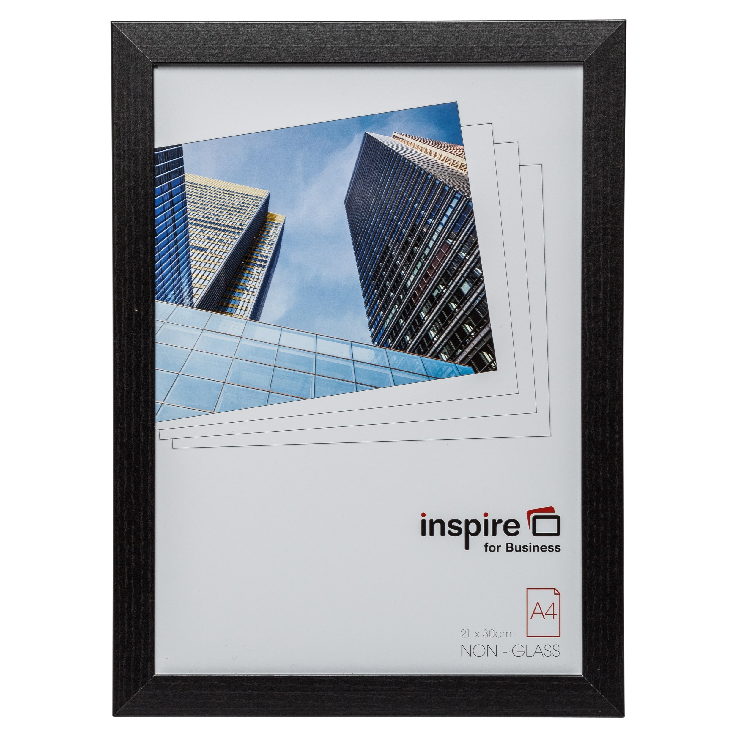 OXFORD Quality Black Wood A4 21x30 cm Certificate Photo Frame Non Glass Aperture Display OXFA4NG