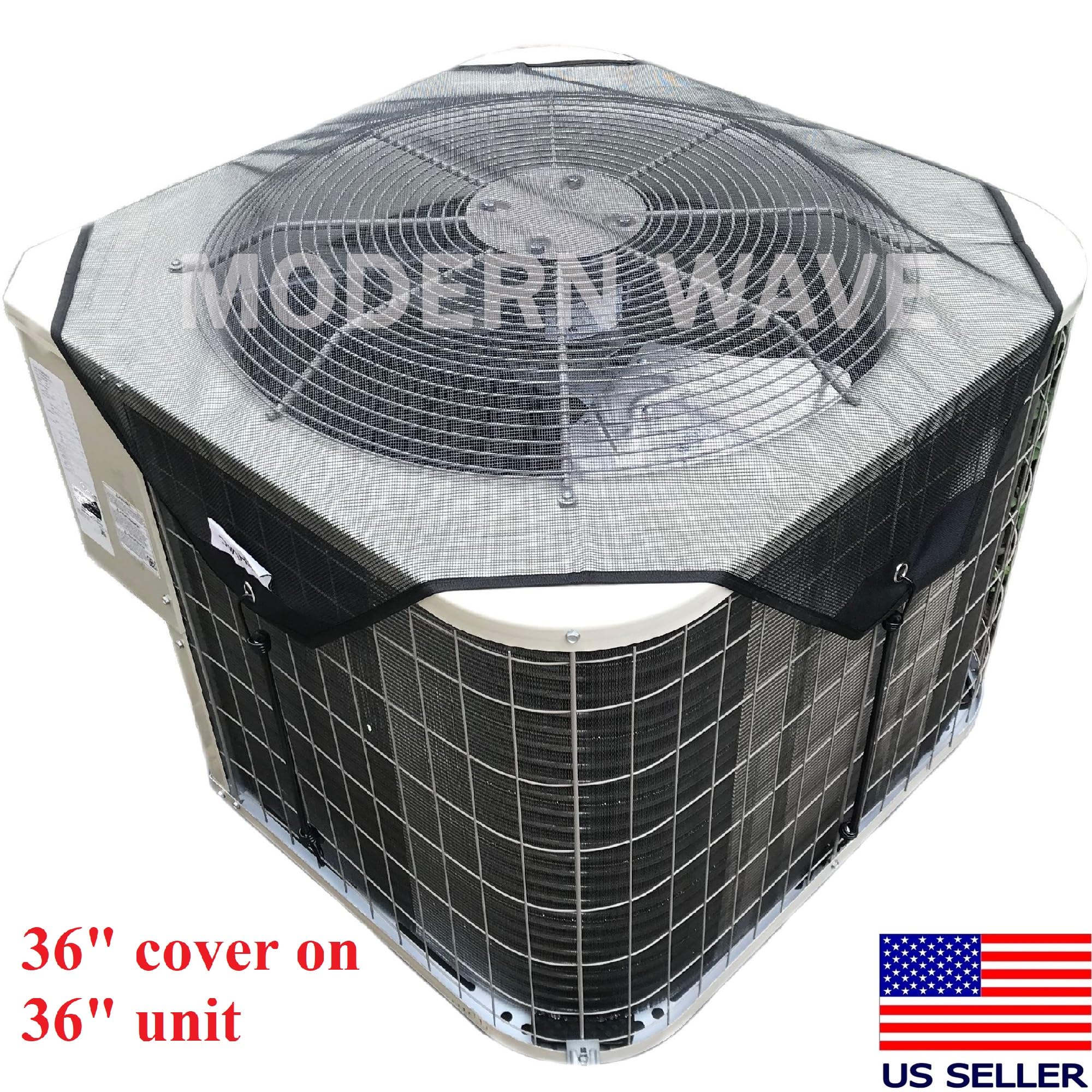 MODERN WAVE Central Air Conditioner Cover for Outside Units 36 x 36 - Top Universal Outdoor AC Cover Defender (Mesh, 36