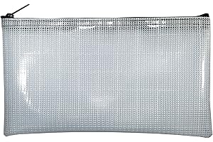 Cardinal bag supplies Vinyl Zipper Bags Leatherette 11 x 6 inches Small Compact Semi Clear 1 Zippered Pouch CW