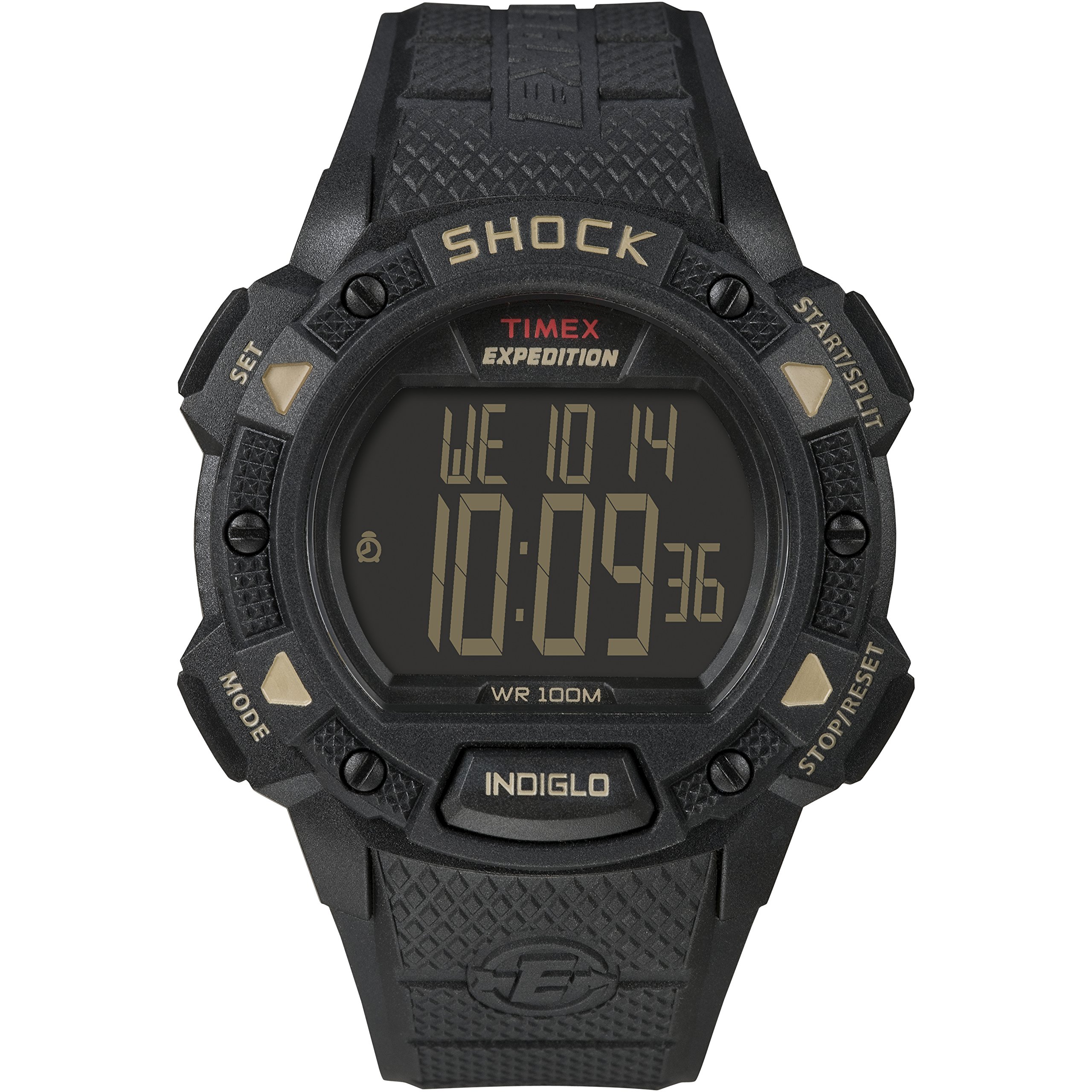 Timex Expedition Full Pusher Shock, Black Strap, LCD Dial - T49896
