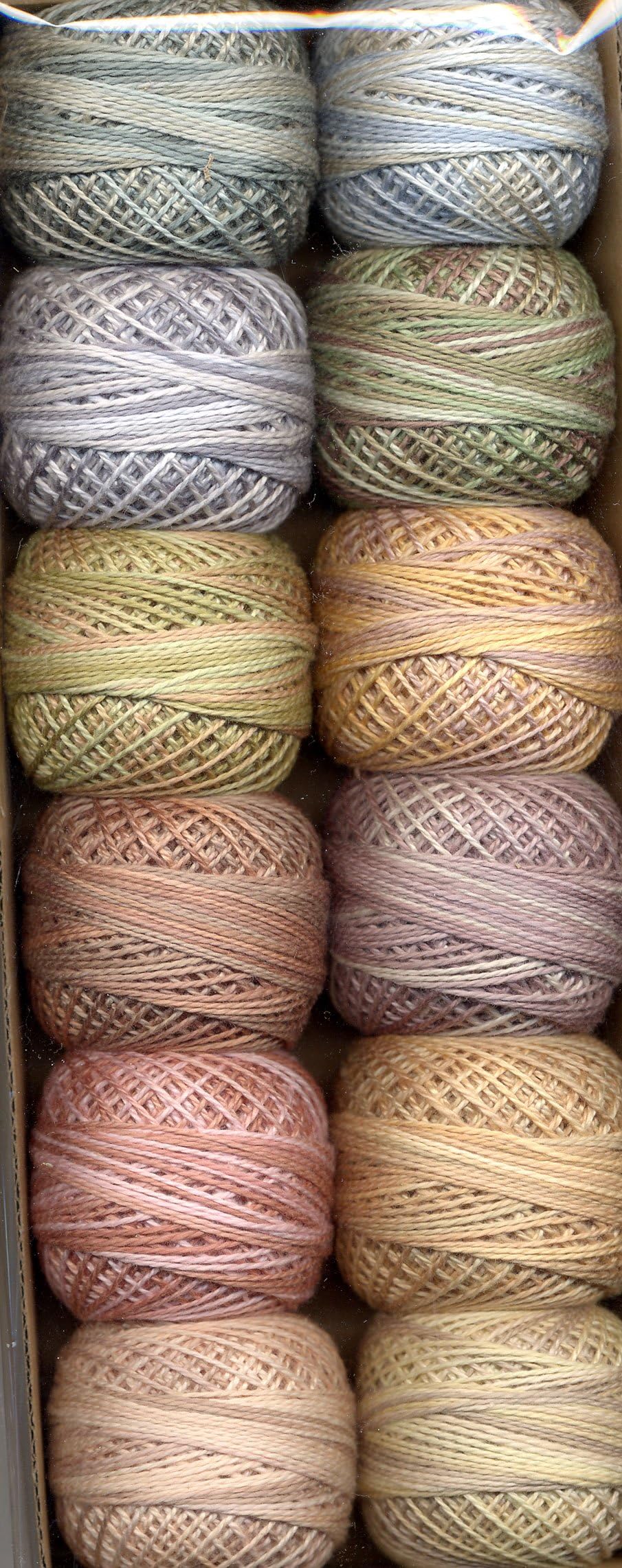 Valdani Perle Cotton Embroidery Thread Size 8 Muddy Monet Collection