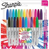 Sharpie Permanent Markers, Color Burst Limited Edition, Fine Point, Assorted, 24 Count