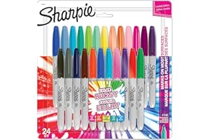Sharpie Color Burst Permanent Markers, Fine Point, Assorted, 24 Pack (1949557)