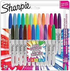 Sharpie Color Burst Permanent Markers, Fine