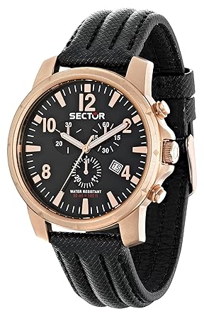 Sector Mens R3271689003 Action Analog Display Quartz Black Watch
