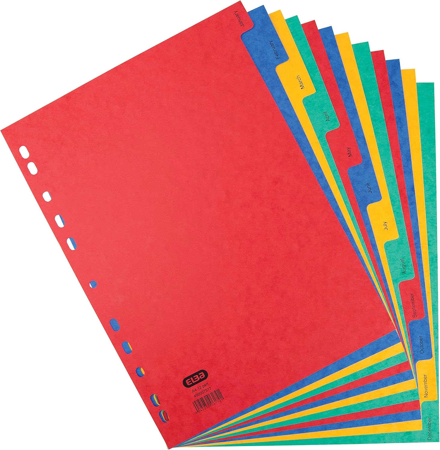Elba, File Dividers A4, JanDec, Assorted, 25 Sets Amazon.co.uk