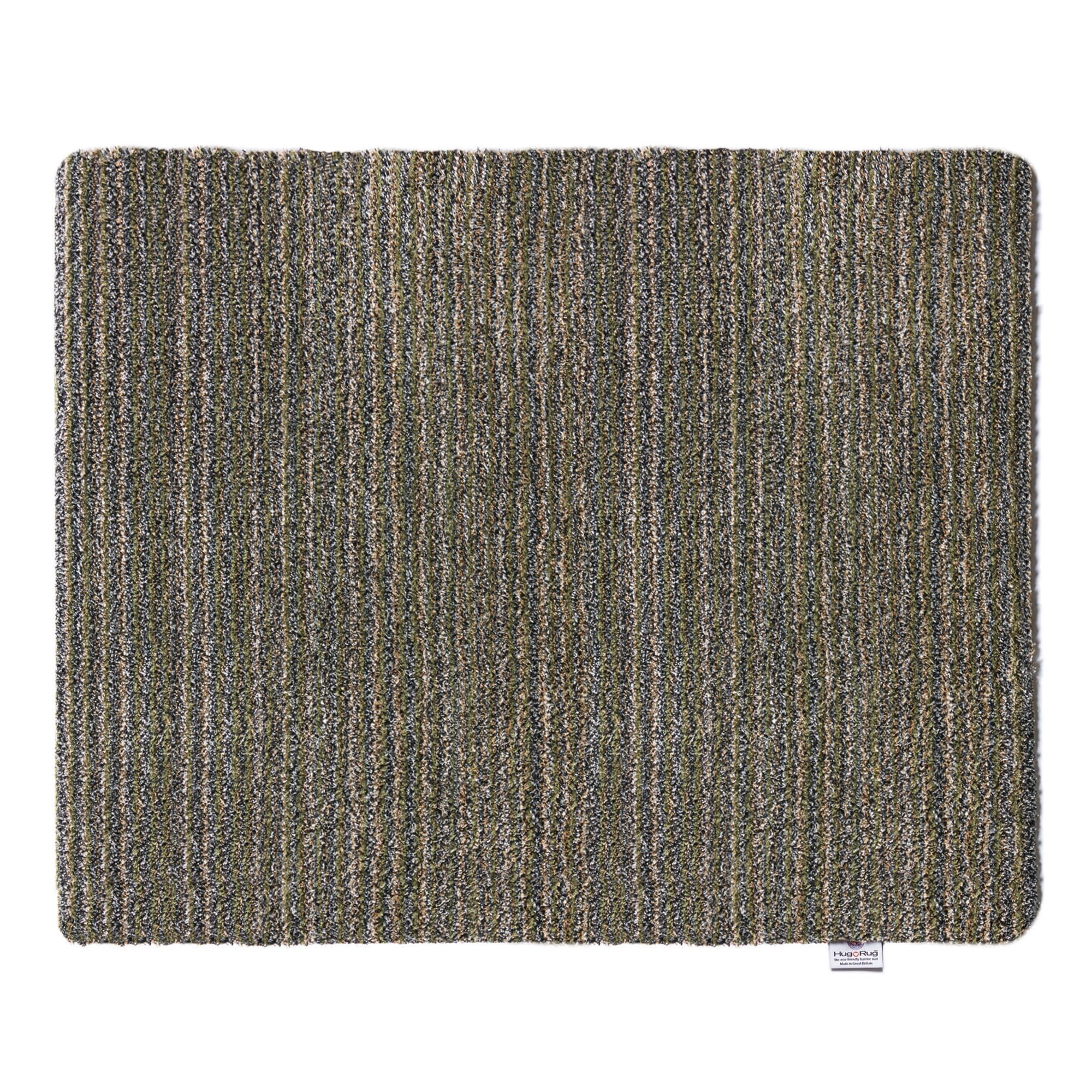HUG RUG Washable Dirt Trapper Door Mat Kitchen Hallway Doorway, Made in the UK, Plains Candy Sage 80X100