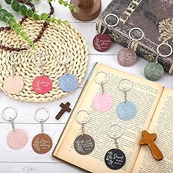 Janmercy 120 Pcs Acrylic Christian Keychain Floral