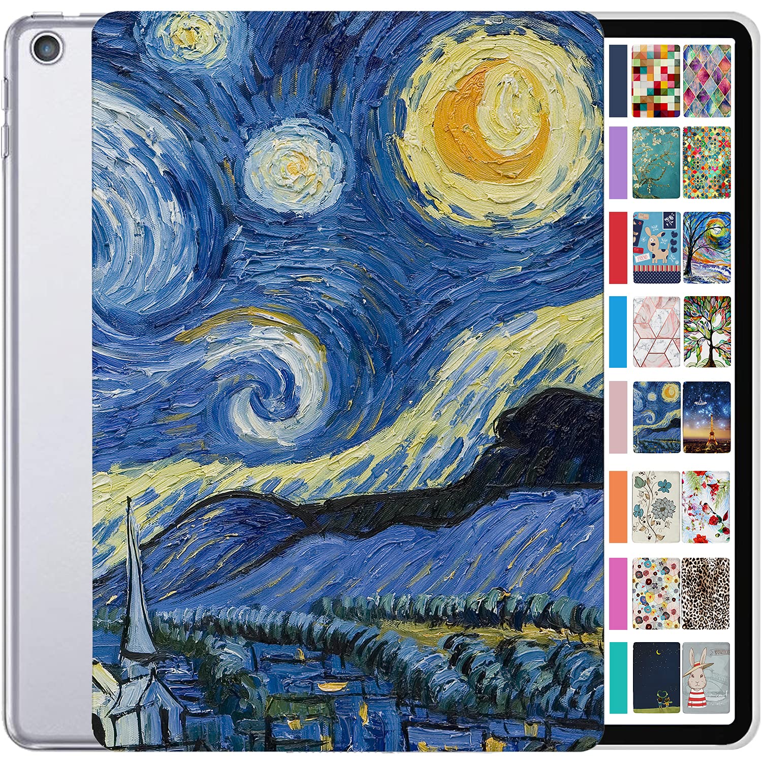 DuraSafe Cases for iPad Mini 3rd Mini 2nd Mini 1st 7.9 A1599 A1600 A1489 A1490 A1491 A1432 A1454 A1455 MGNV2B/A MGNR2B/A ME279B/A MD528B/A Printed Slim Hard Shell Stand Cover - Starry Night
