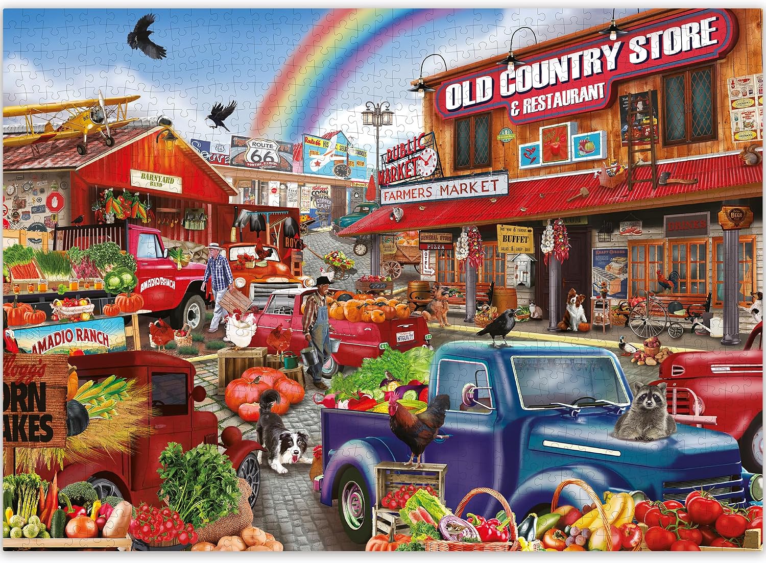 Quokka 500 Pieces Puzzle for Adults and Up - Jigsaw Puzzles for Men and Women - Funny Bazaar Activity for Kids Ages 8-12 and Up - Colourful Game Toy for Family