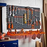 VonHaus Garage Tool Storage Pegboard with Shelf and 50 Hooks view 7