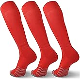 FYTUTESE 3 Pack Soccer Socks Softball Baseball Football Socks for Youth Men and Women