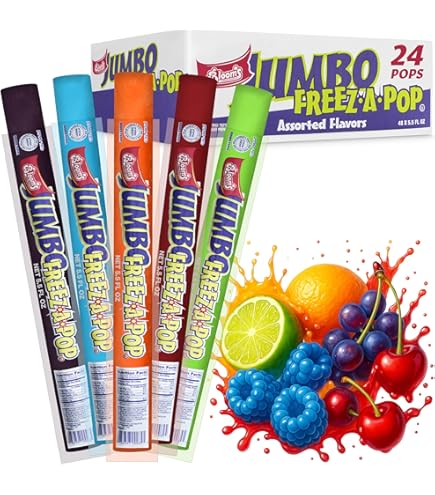 Amazon.com: Kisko Giant Tropical Freezies 5.5 oz, 50 Count