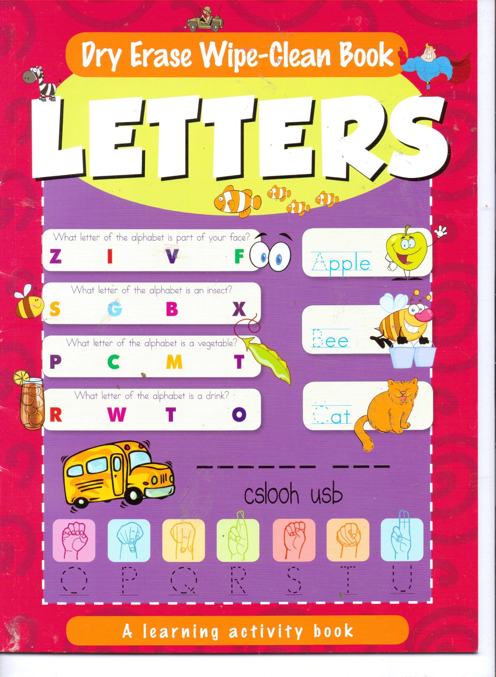 Dry Erase WipeClean Book Letters eBay