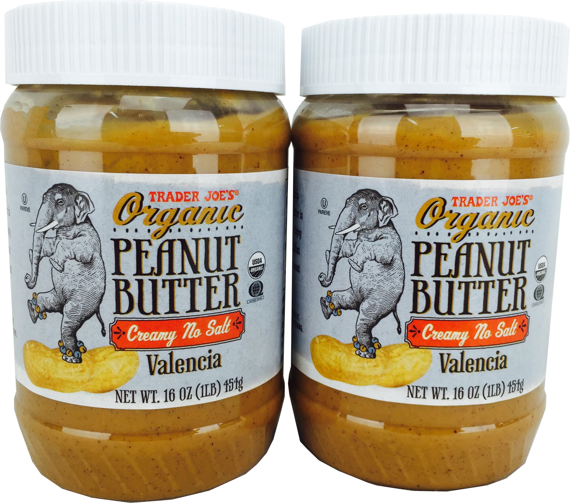 Trader Joe's Organic Peanut Butter Crunchy and Unsalted, 1lb Grocery & Gourmet Food