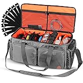 ASEG Gear Heavy Duty - DJ Cable Bag Organizer with Detachable Dividers – Travel Gig Bag – Case for Equipment - Music Equipment & Accessories - Heavy Duty Exterior & Padded Nylon Interior