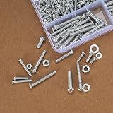 Vwoqiy 550 Pcs Round Head Screws Nuts Washers Set M3 M4 M5 with Box view 4