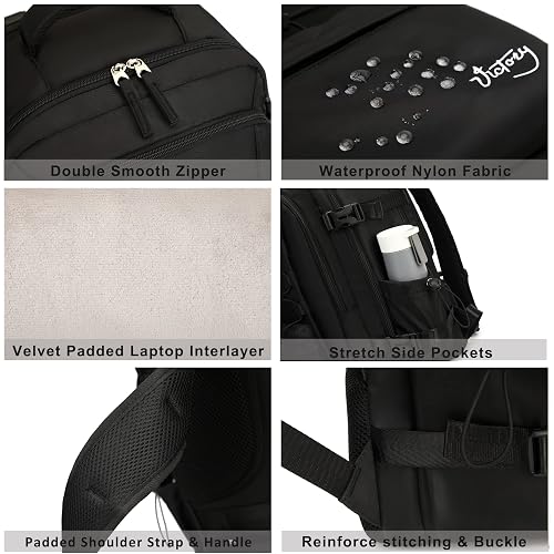 FANDARE Slim Laptop Backpack With USB Charging Port - Fits 15.6 Inch Notebook, Business Travel Bag For Men & Women, Water-Resistant - View #2
