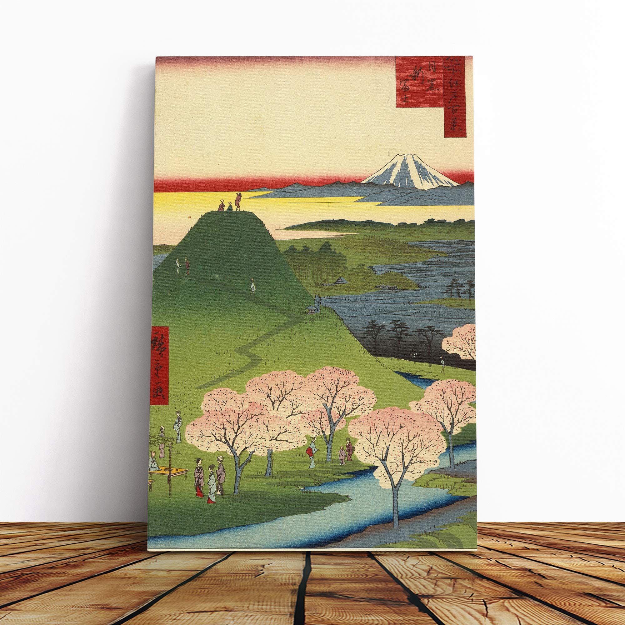 Hiroshige Japanese Oriental NewFuji Canvas Print | Gallery Wrapped 30mm Frame Wall Art | 20x14 inches | Ready to Hang | Asian Picture | Living Room Bedroom Lounge Office