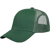 Falari Trucker Hat Baseball Cap Structured Plain Design 6 Panel, Adjustable Size