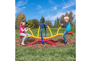 Gym Dandy Indoor & Outdoor Playground Equipment Teeter Totters, 360 Spinning Seesaw, Swing Set for Children Exercises Age 3-12