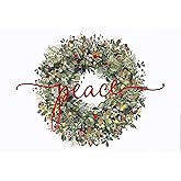 Wreath of Peace Deluxe Boxed Holiday Cards (20 cards, 21 self-sealing envelopes)