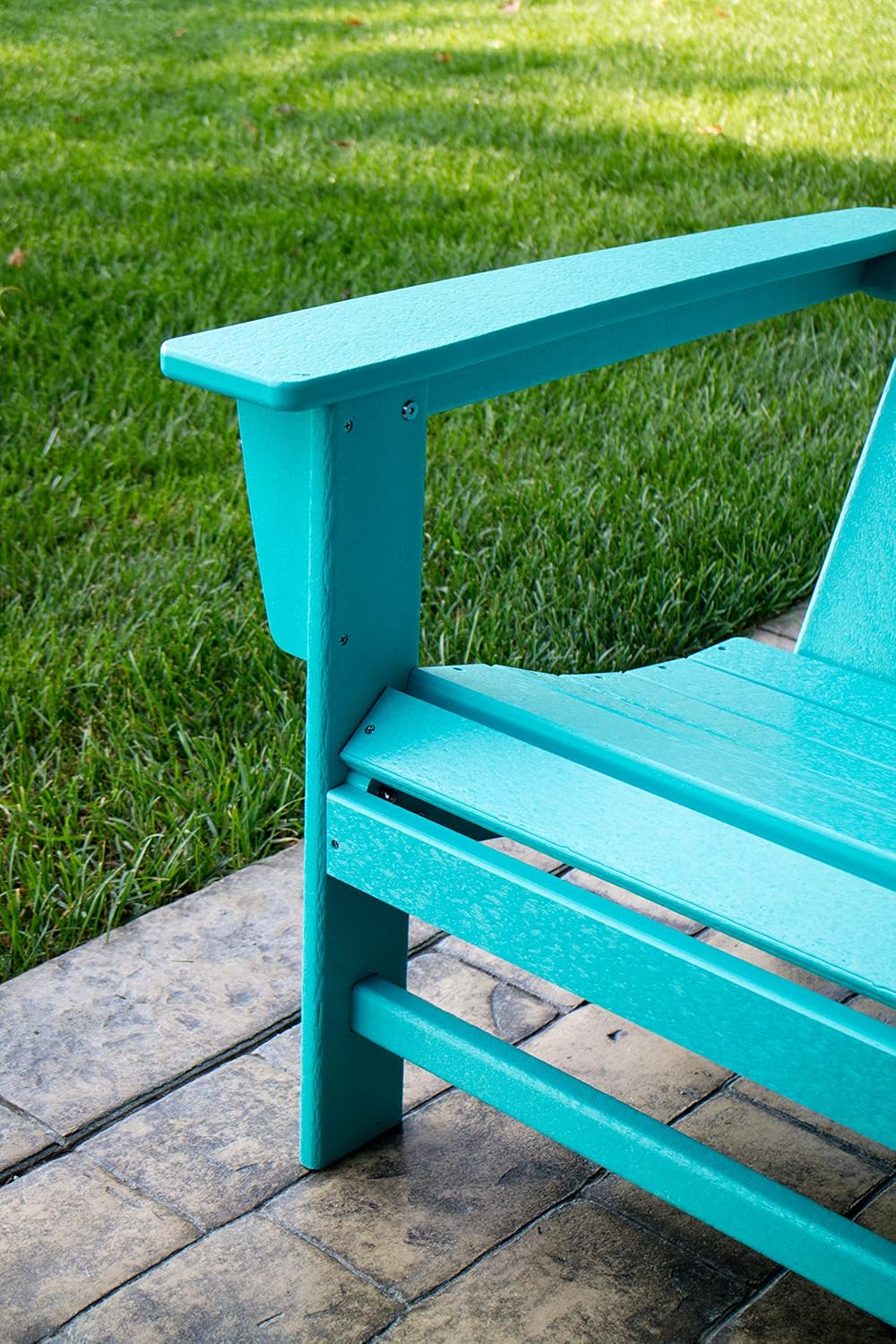POLYWOOD AD420WH Modern Adirondack Chair, White : Garden & Outdoor