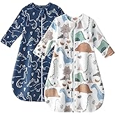 Yoofoss Baby Sleep Sack 6-12 Months, Long Sleeve Sleep Sack 1.5 Tog, Fleece Baby Wearable Blanket with 2-Way Zipper, Soft Warm