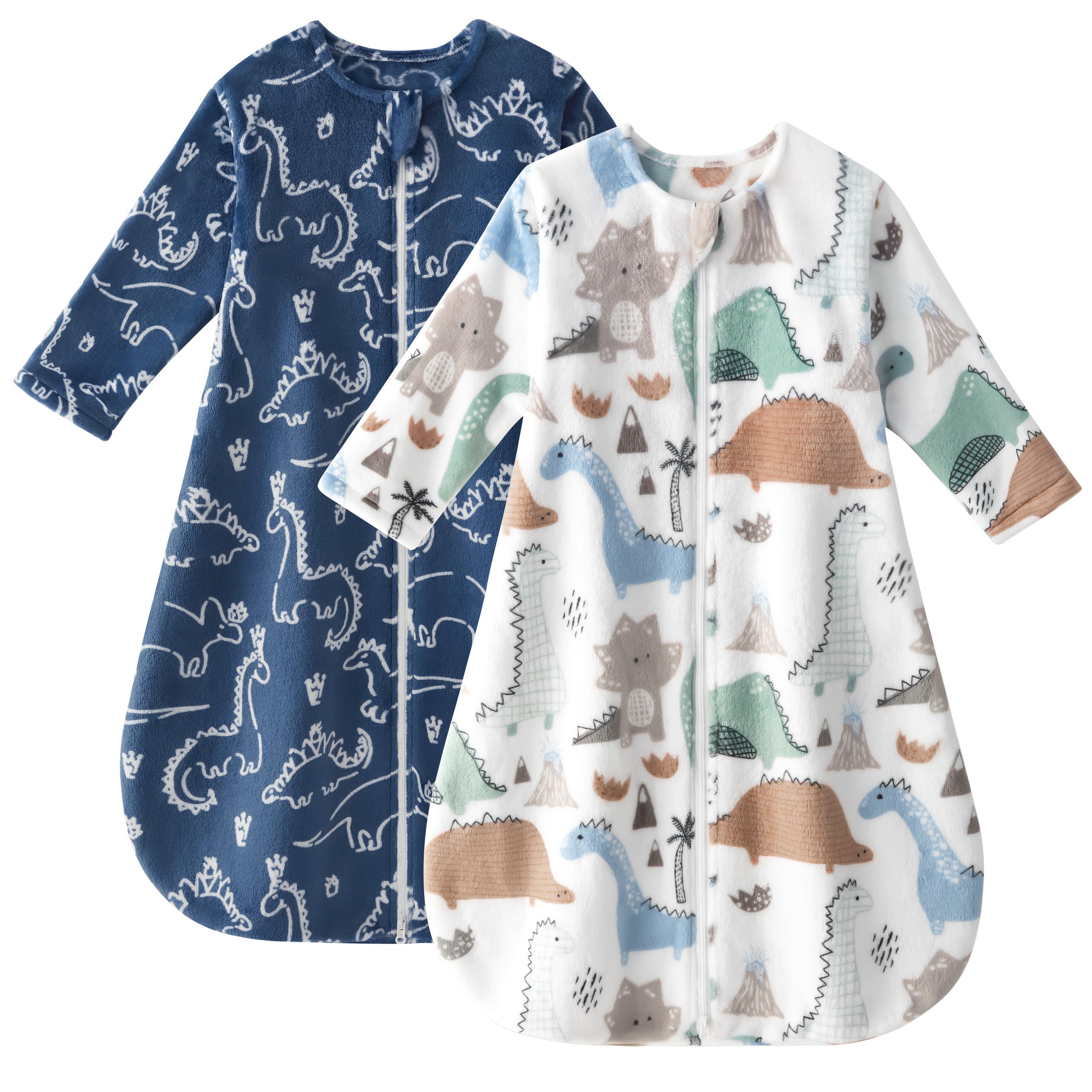 Photo 1 of Yoofoss Baby Sleep Sack 6-12 Months, Long Sleeve Sleep Sack 1.5 Tog, Fleece Baby Wearable Blanket with 2-Way Zipper, Soft Warm