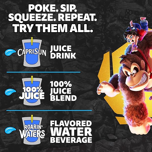 CAPRI SUN FRUIT PUNCH, STRAWBERRY KIWI AND PACIFIC COOLER FLAVORED JUICE DRINK BLEND VARIETY PACK, 30 CT BOX, 6 FL OZ POUCHES