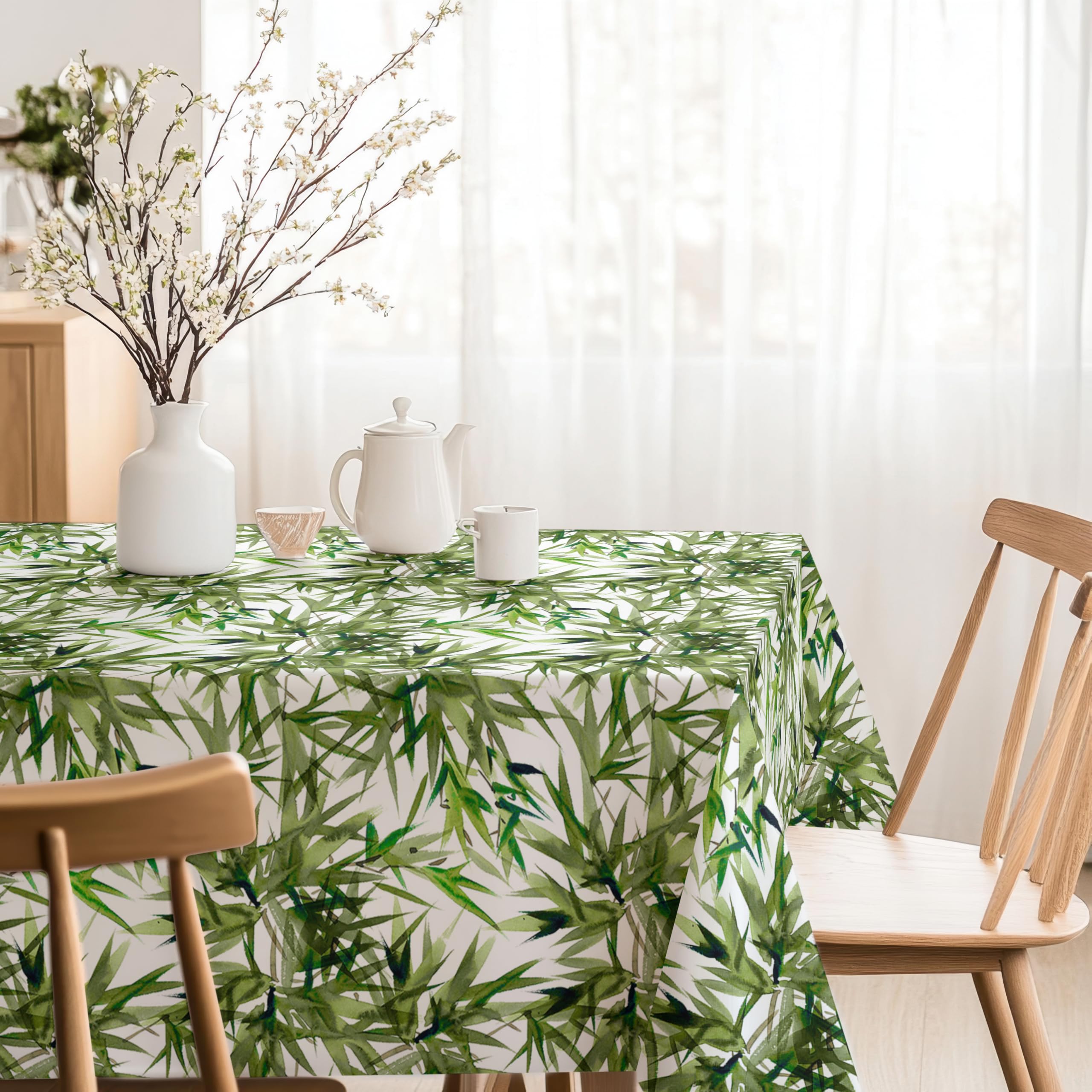Martina Home Caserta Resin Tablecloth, Green, 140 x 140 cm