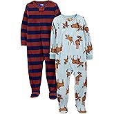 Simple Joys by Carter's unisex-child Holiday Loose-fit Flame Resistant Fleece Footed Pajamas