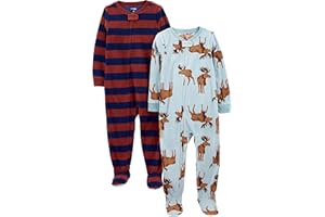 Simple Joys by Carter's Baby-Boys 2-Pack Loose-fit Fleece Footed PajamasBaby and Toddler Sleepers