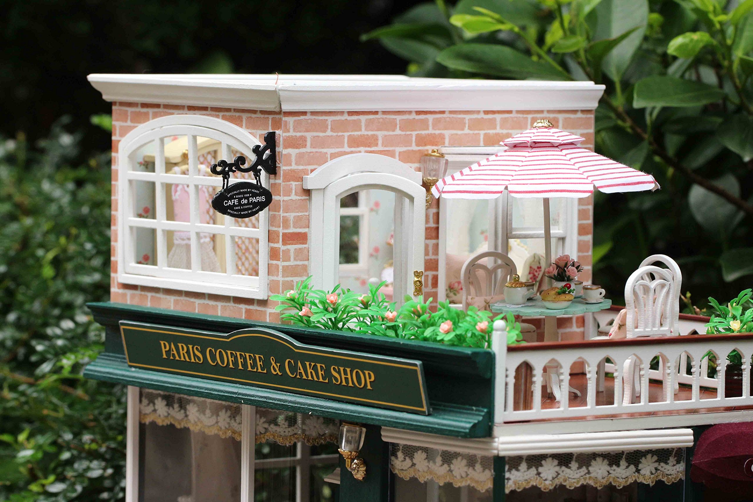 DIY Wooden Dollhouse Miniature KitLED Music Hallstatt Doll house Model