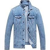 voeeron Denim Jacket Men Durable Comfortable and High Performance Jean Jacket Men
