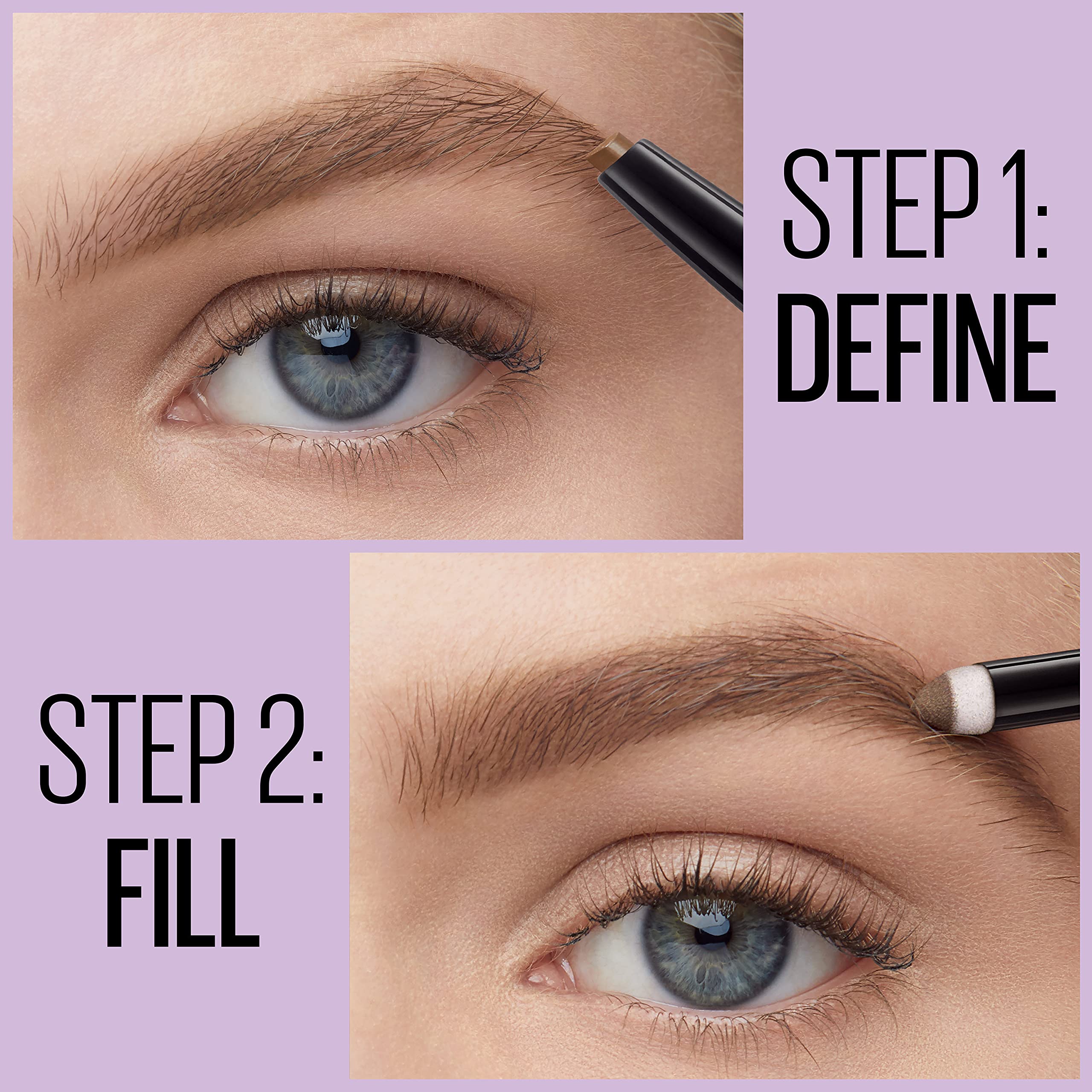 Maybelline Express Brow 2-In-1 Pencil and Powder Eyebrow Makeup, Blonde, 1 Count