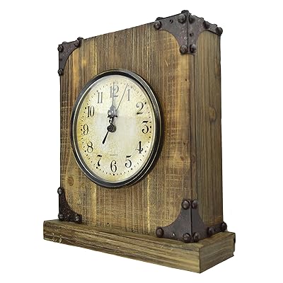 Reloj de Mesa de Madera Rústica con Soporte de Guatemala Ubuy - Main Image