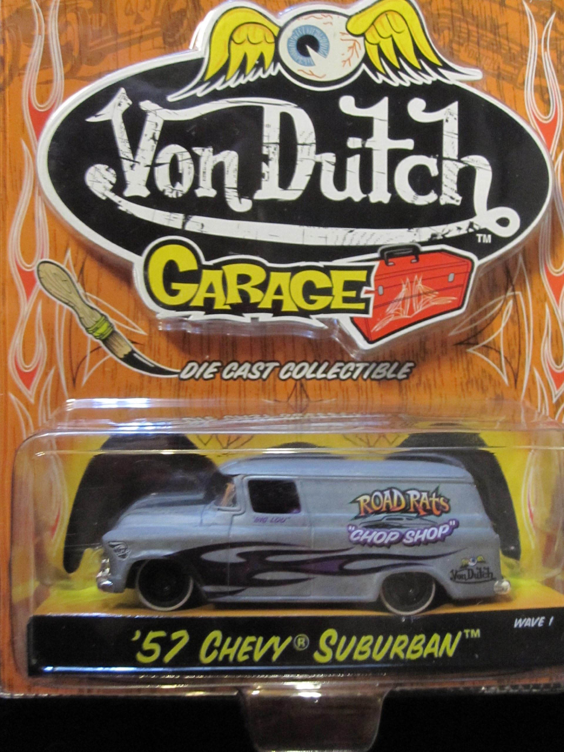 Von Dutch 57 Chevy Suburban (gray) Garage By Jada by Garage