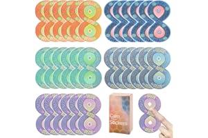 Ainrvteers Calm Stickers for Anxiety Sensory Stickers Anti Stress Tactile Textured Stickers Combined with Breathing Exercise for Fidget Strips Suitable for Students and Adults (30 PC)(Mixed Loading)