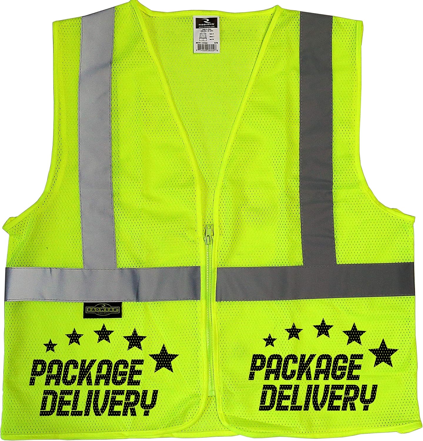 Qraphic Tee Package Delivery Safety Vest, Delivery Driver