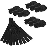 JIUSERLU Adjustable Elastic Bands Straps For Wigs (Black/100pcs)