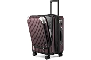 LEVEL8 Grace Carry on Luggage Airline Approved, 20” Expandable Hardside Suitcase with Wheels, Abs+Pc Harshell Spinner Luggage with Tsa Lock, Spinner Wheels - Red, 20” Carry-On