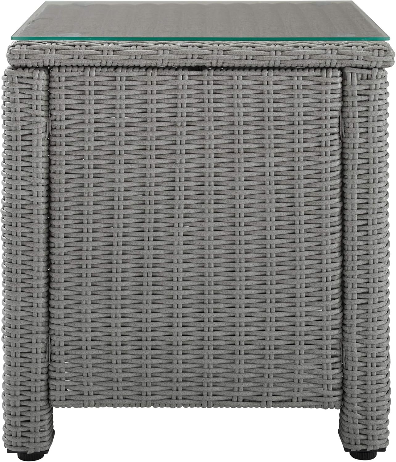 Crosley Furniture CO7208-GY Bradenton Outdoor Wicker Rectangular Tempered Glass Top Coffee Table, Gray : Garden & Outdoor
