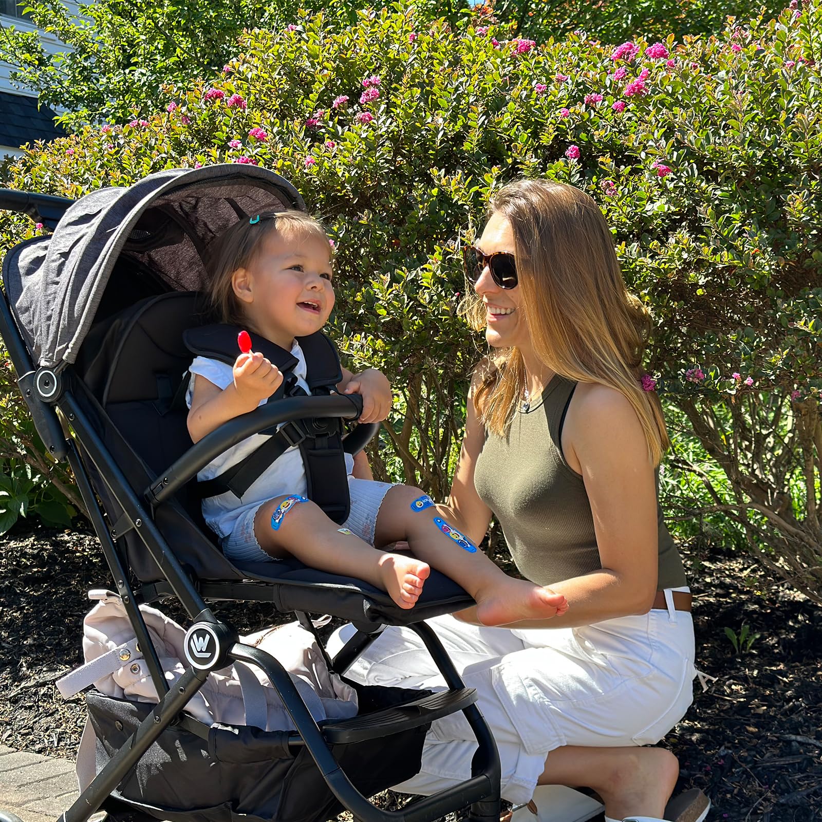 Lightweight Baby Stroller, Compact Travel Stroller with Sleep Shade, Oversize Basket, One Hand Easy Foldable Pram for Airplane Travel and More