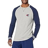 Champion Mens Champion Men's Long Sleeve Waffle Raglan Sleep CrewPajama Top