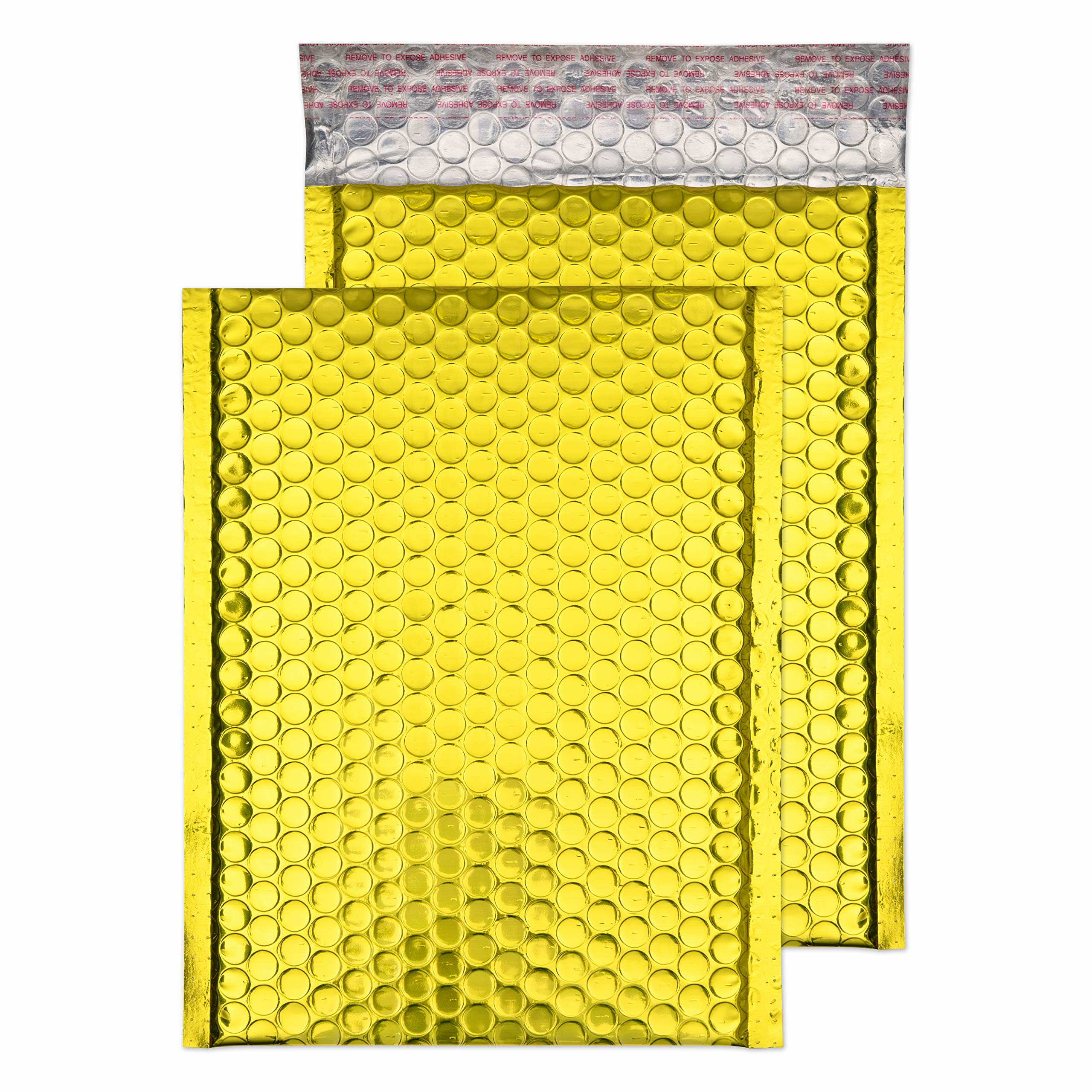 Blake Purely Packaging C5+ 250 x 180 mm Peel and Seal Metallic Padded Bubble Envelopes (MBGOL250) Glamour Gold - Pack of 100 — image 1
